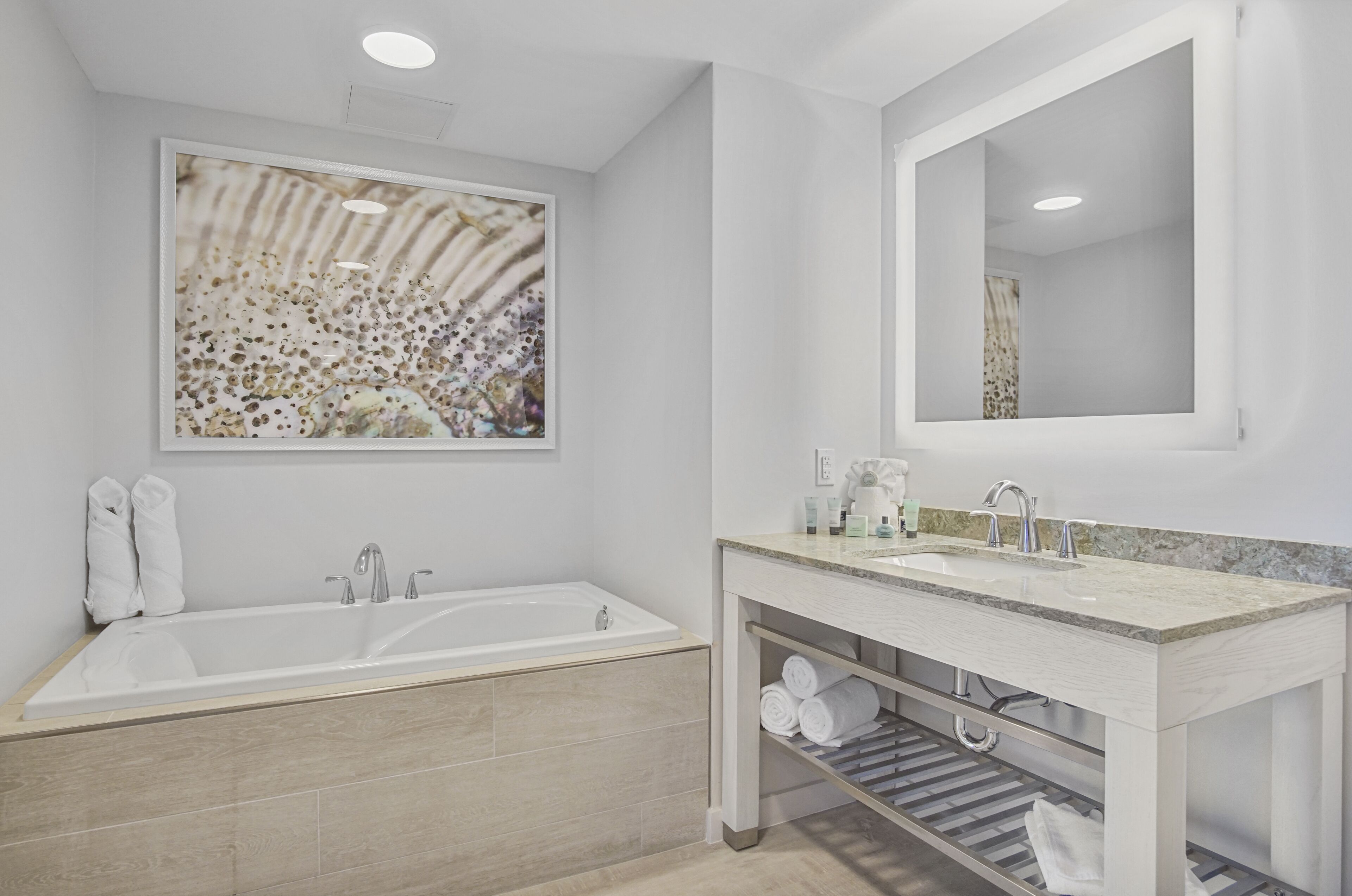 premium suite, 2 bedrooms with river view | bathroom | shower, rainfall showerhead, free toiletries, hair dryer