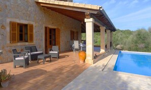 Outdoor pool - FINCA ES CLAPER, country house with solar panels. (son servera)