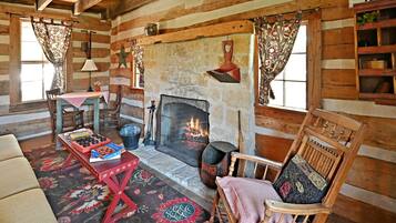 Cabin, 1 Bedroom | Living area | Smart TV, streaming services