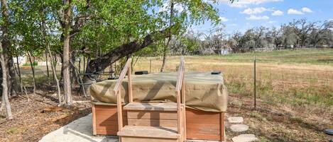 Cabin, 1 Bedroom | Outdoor spa tub