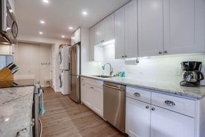 Condo, 2 Bedrooms | Private kitchen | Fridge, oven, coffee/tea maker, toaster - Coastal Chic Furnishings Condo Steps to Beach SBTC 128 by RedAwning (Solana Beach)