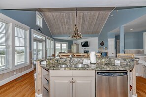 Fridge, microwave, oven, stovetop - Bald Head Island Home with Spectacular Ocean and Marsh Views (Bald Head Island)