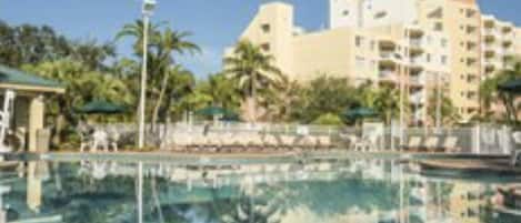 Outdoor pool, a heated pool