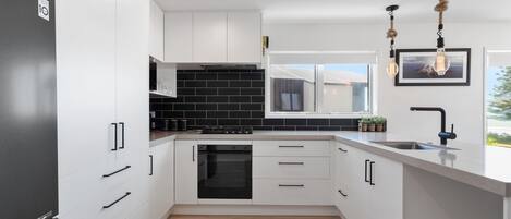 Fridge, microwave, dishwasher, toaster