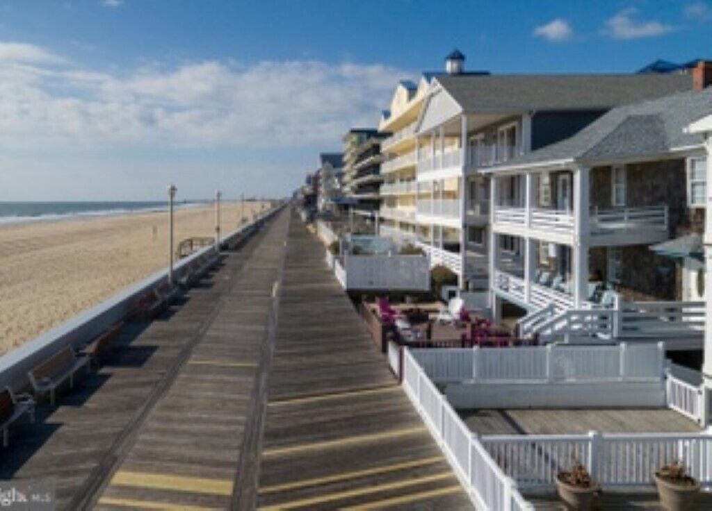 On the beach, sun loungers