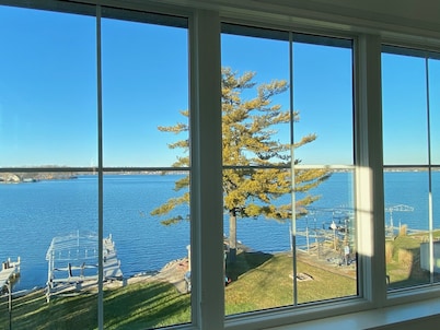 Luxury Lakefront Home w Miles of Lake Views, private pier, lake toys & game room