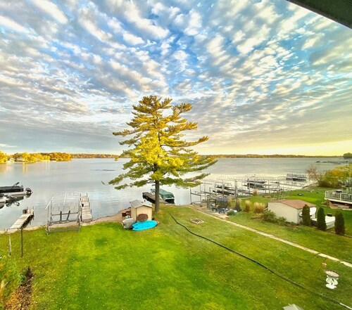 Luxury Lakefront Home w Miles of Lake Views, private pier, lake toys & game room