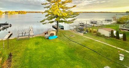Luxury Lakefront Home w Miles of Lake Views, private pier, lake toys & game room