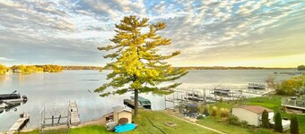 Luxury Lakefront Home w Miles of Lake Views, private pier, lake toys & game room