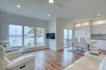 Luxury Lakefront Home w Miles of Lake Views, private pier, lake toys & game room