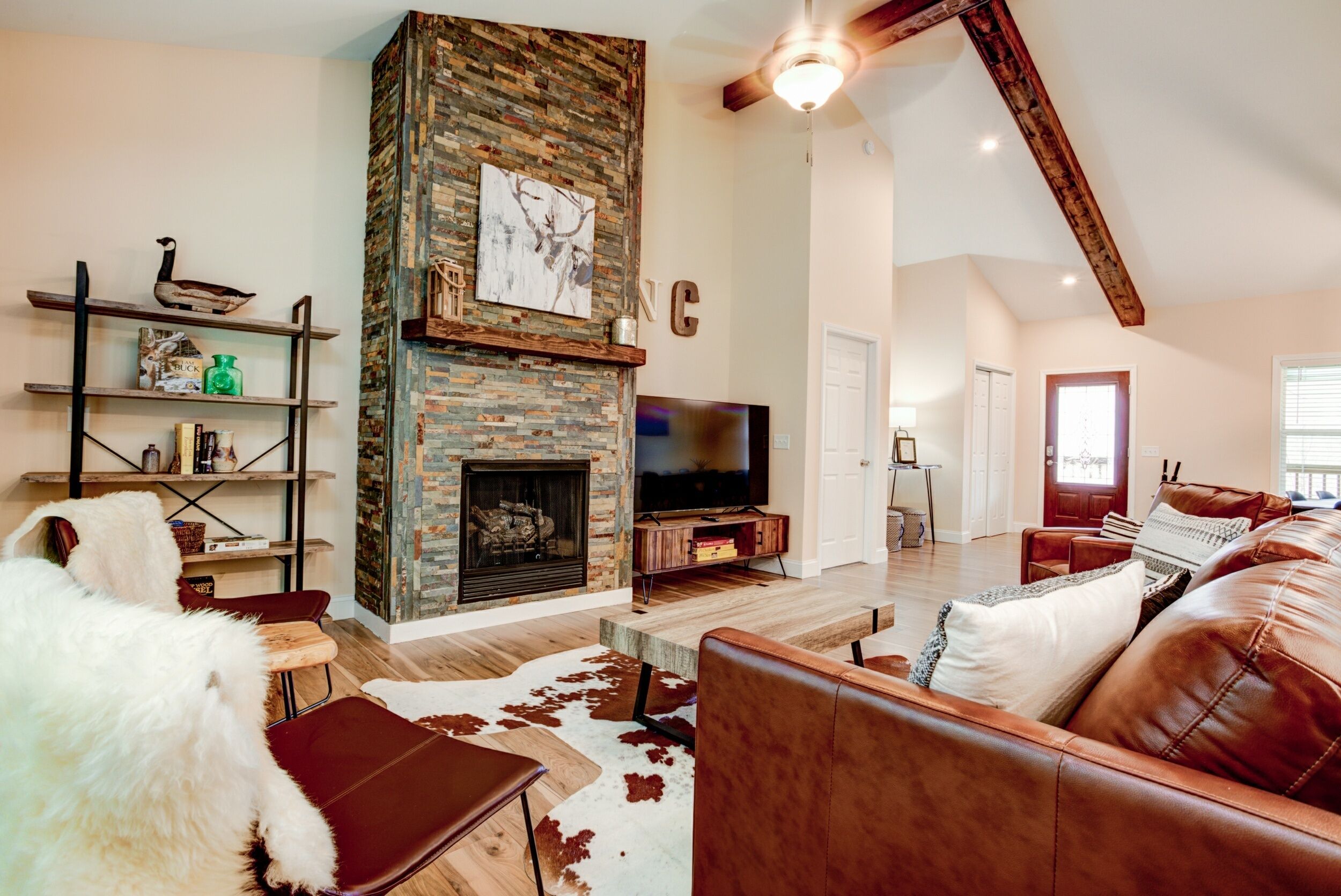 TV, fireplace, DVD player