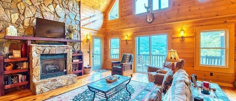 TV connectée, cheminée