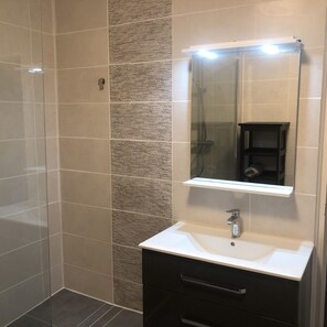 Shower, hair dryer, towels - Blacksmiths Cottage in Blanzay - 3 beds (Blanzay)