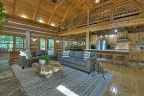 Smart TV, lareira, DVD player, pebolim