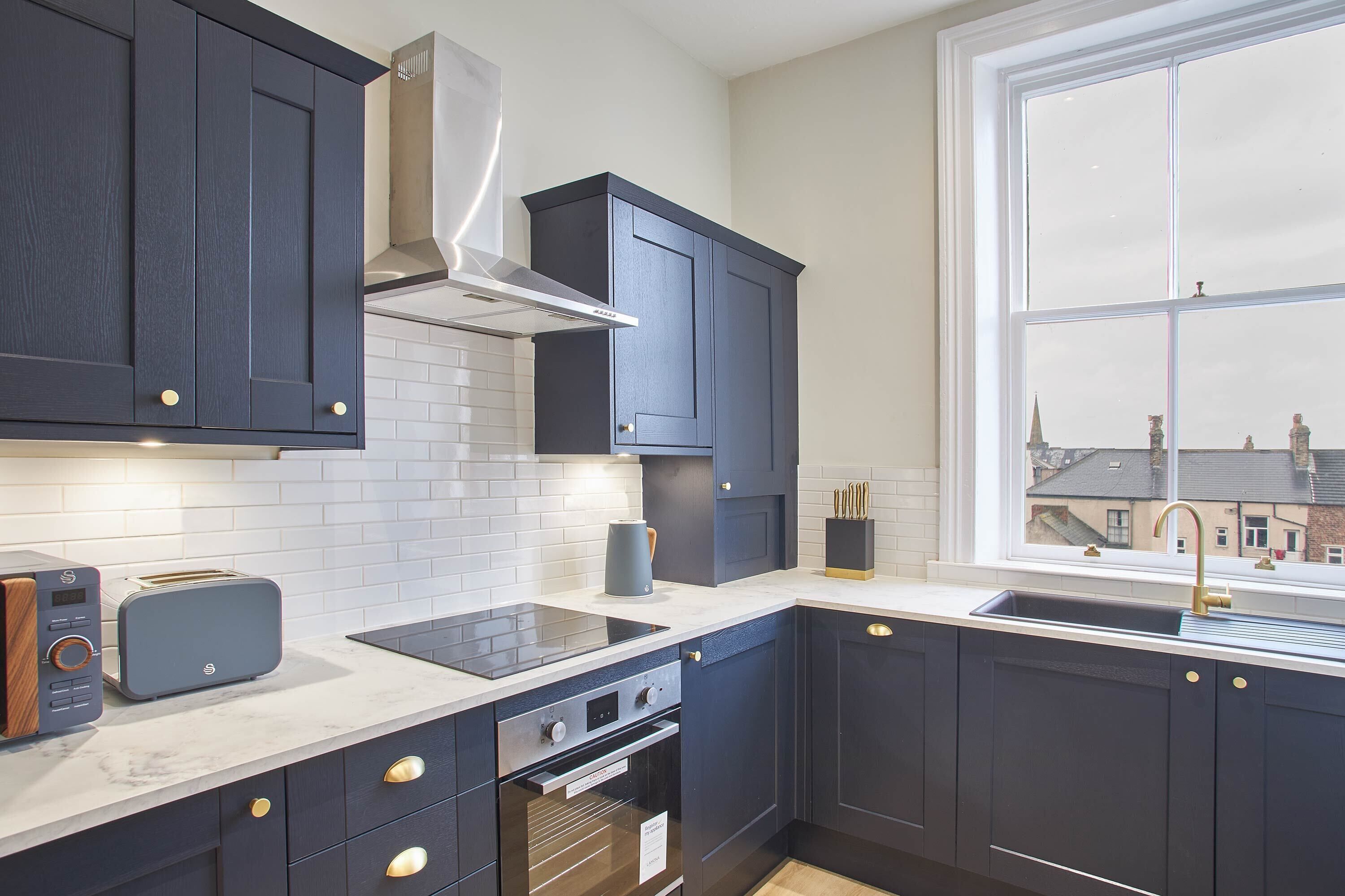 Leilighet | Eget kjøkken | Kjøleskap, mikrobølgeovn, ovn og kokeplater