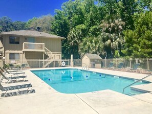 Outdoor pool, a heated pool