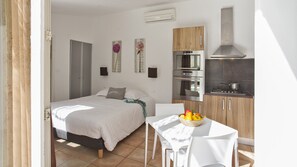 1 bedroom, iron/ironing board, travel crib, WiFi