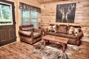 Smart TV, fireplace, video games, DVD player