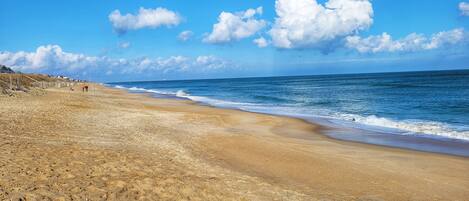 Plage à proximité, chaises longues