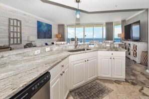 Fridge, microwave, oven, stovetop - Gulf Front 3 bedroom condo at Silver Shells Beach Resort in Central Destin! 🐚 (Destin)