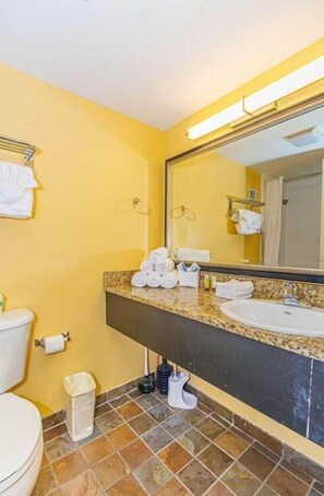 Combined shower/bathtub, hair dryer, towels, shampoo - Landmark 1125 (Myrtle Beach)