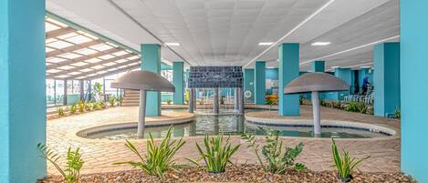 Indoor pool, a heated pool