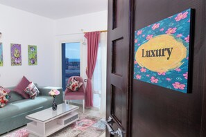 Apartment, 1 Bedroom, Smoking, Balcony | Living room - Luxury Apartment up to 3 Persons - Feel Home Away From Home (Dahab)