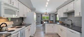 Family Fun Getaway w/Beach Gear, Pool in Sun & WiFi ~1mi to Beach; Walk to Dining/Shops