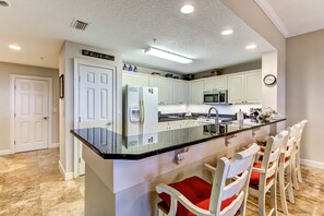 Condo, 3 Bedrooms | Private kitchen | Fridge, oven, coffee/tea maker, toaster - Ocean Park Condo Next to Fort Clinch State Park by RedAwning (Fernandina Beach)