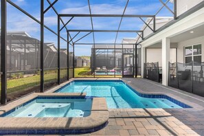 Outdoor pool, a heated pool - Dream Vacation Getaway next to Disney with Private Pool --10BD/5BA (Kissimmee)