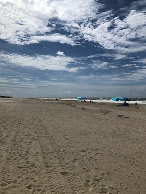 En la playa 