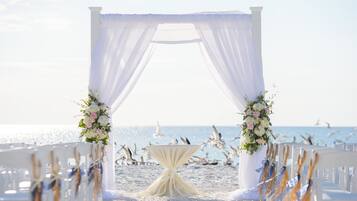 Outdoor banquet area