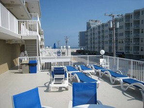 Terrace/patio - Beachfront  top flr 1 br condo at Summer Sands (Wildwood)