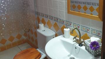 Een haardroger, handdoeken