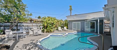 Outdoor pool, a heated pool