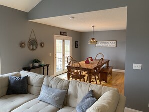 TV, fireplace, table tennis
