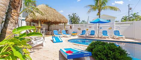 Outdoor pool, a heated pool