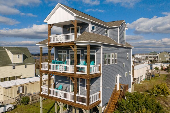 Exterior - Gorgeous Ocean and Sound Views Await at Good Better Beach! (North Topsail Beach)