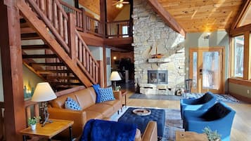 TV, fireplace, DVD player, stereo