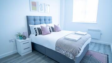 Superior Apartment, 2 Double Beds | Individually decorated, individually furnished, desk, laptop workspace