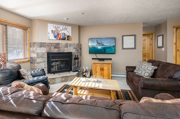 TV, fireplace, DVD player