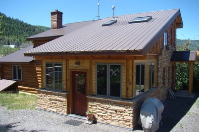 Custom log house located on the Grand Mesa one mile from Powderhorn Ski Resort.