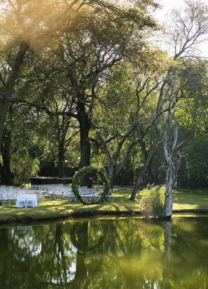 Área externa para banquete