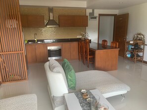 Interior - Beautifully furnished 1-bedroom condo on the beach with sea & mountain views (Khanom Beach)