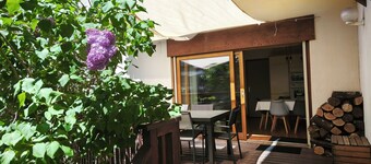 4* family apartment, terrace, garden and fireplace