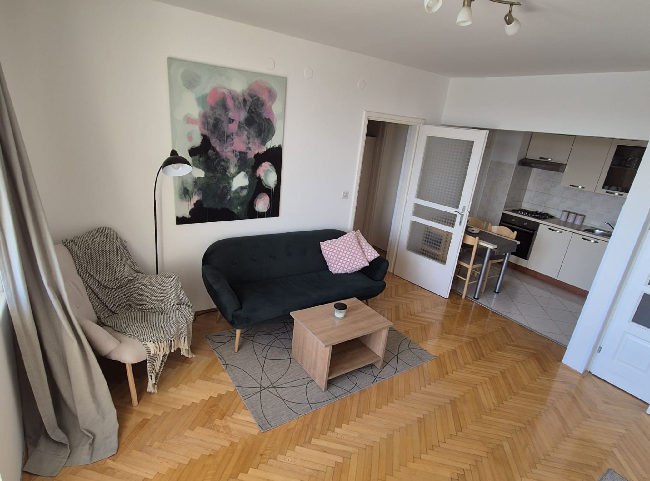 Apartment (Two-Bedroom Apartment with Balcony an) | Living room | TV