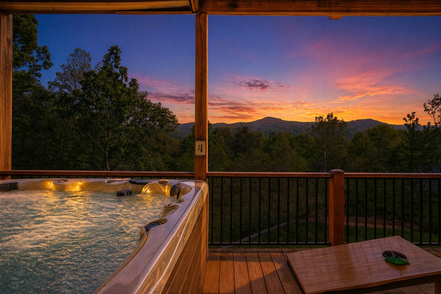 Outdoor spa tub