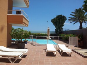 A heated pool