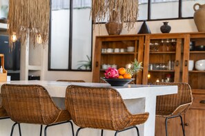 In-room dining - Fabulous 3BR Boho-chic Style, Umalas With Staff (Kerobokan)