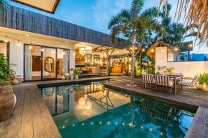 Pool - Fabulous 3BR Boho-chic Style, Umalas With Staff (Kerobokan)